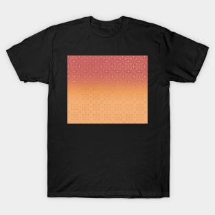 Yellow and pink gradient w.metallic pattern T-Shirt